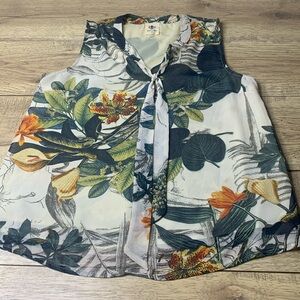 Spade & Heart Sleeveless Sheer Top Size Medium